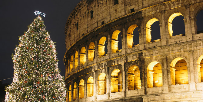 Rom Weihnachtsbaum Coloseum