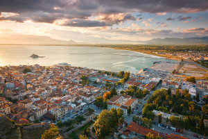 Peloponnes Nafplio Stadt Hafen