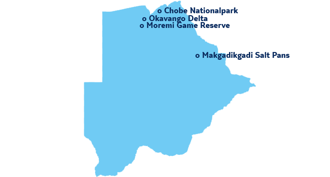 Karte Botswana