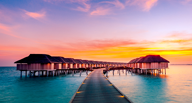 Malediven-Sonnenuntergang